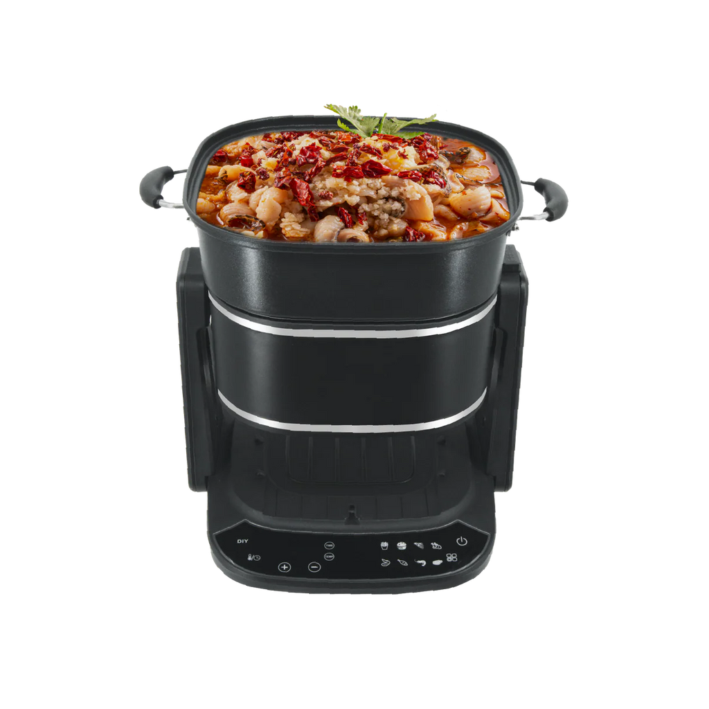 Freidora de aire de vidrio Dolphin Minja 3 en 1 de 4,5 L con parrilla